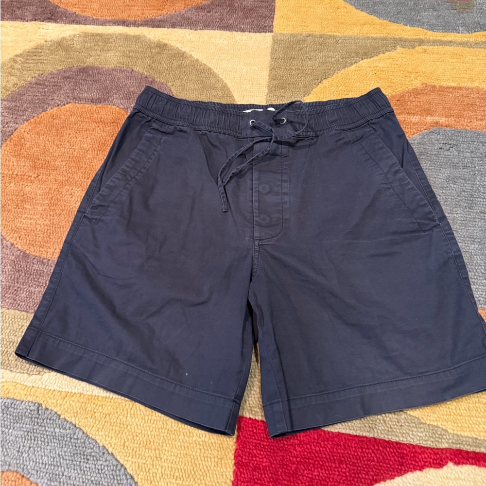 Everlane Men Black Drawstring Chino Shorts 7” Pockets Size Small